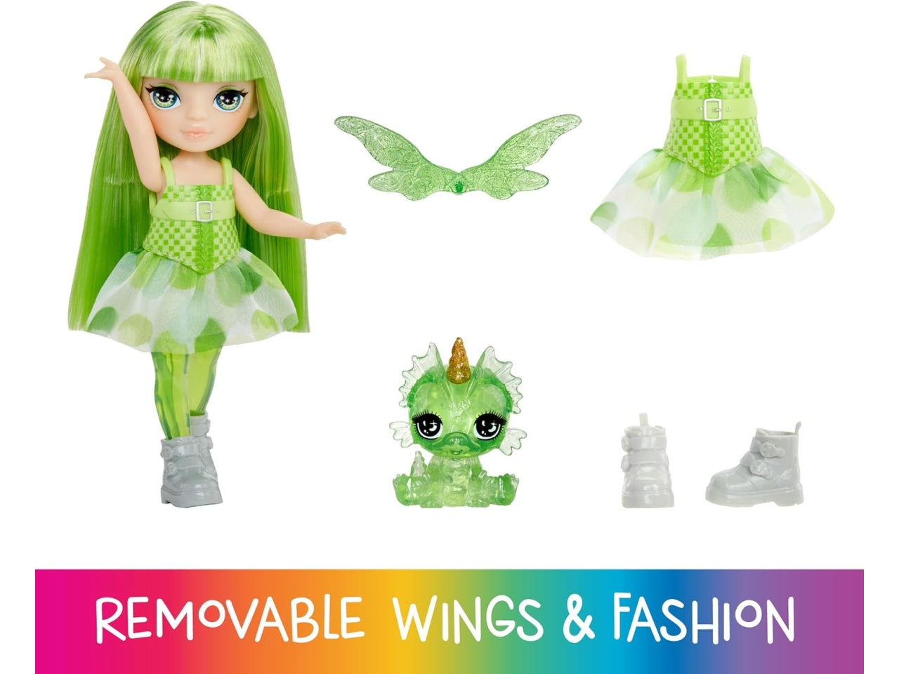 Rainbow high littles rainbow fantasy fairies doll- Emerald green
