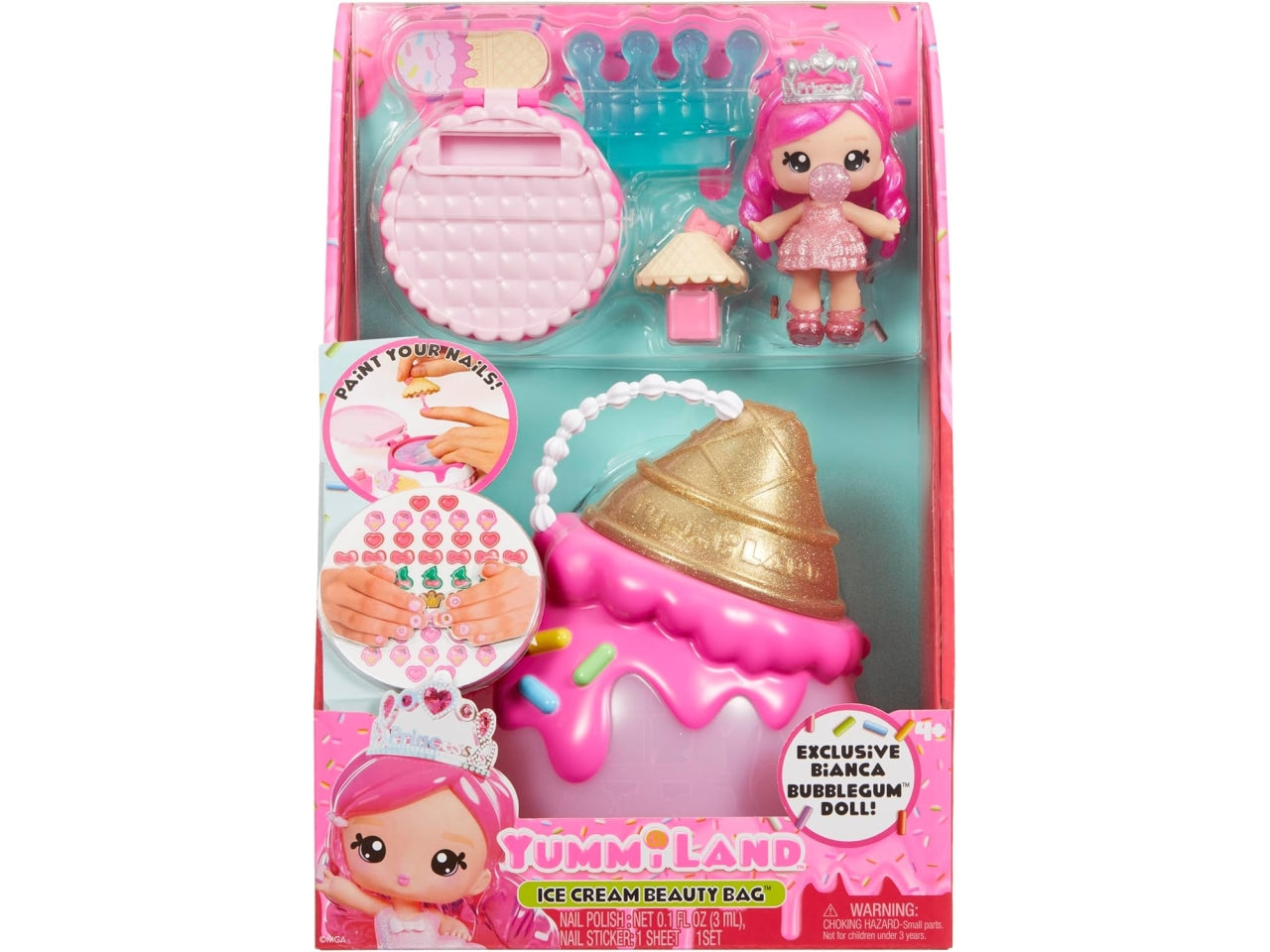 Yummiland beauty bag playset lip gloss doll ice cream beauty bag