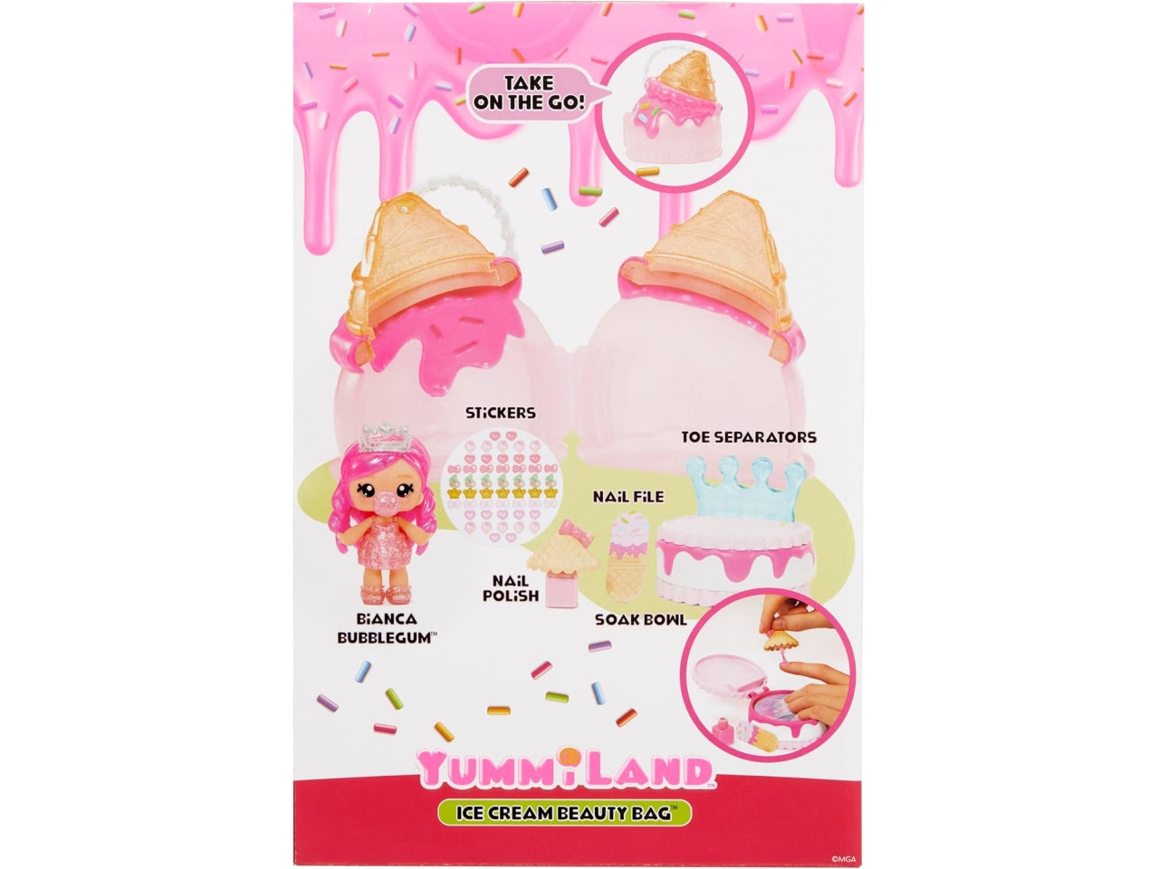 Yummiland beauty bag playset lip gloss doll ice cream beauty bag