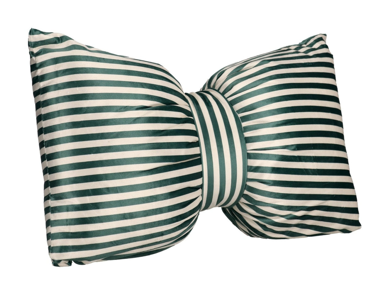 Cuscino athel fiocco a righe verde 60x40cm