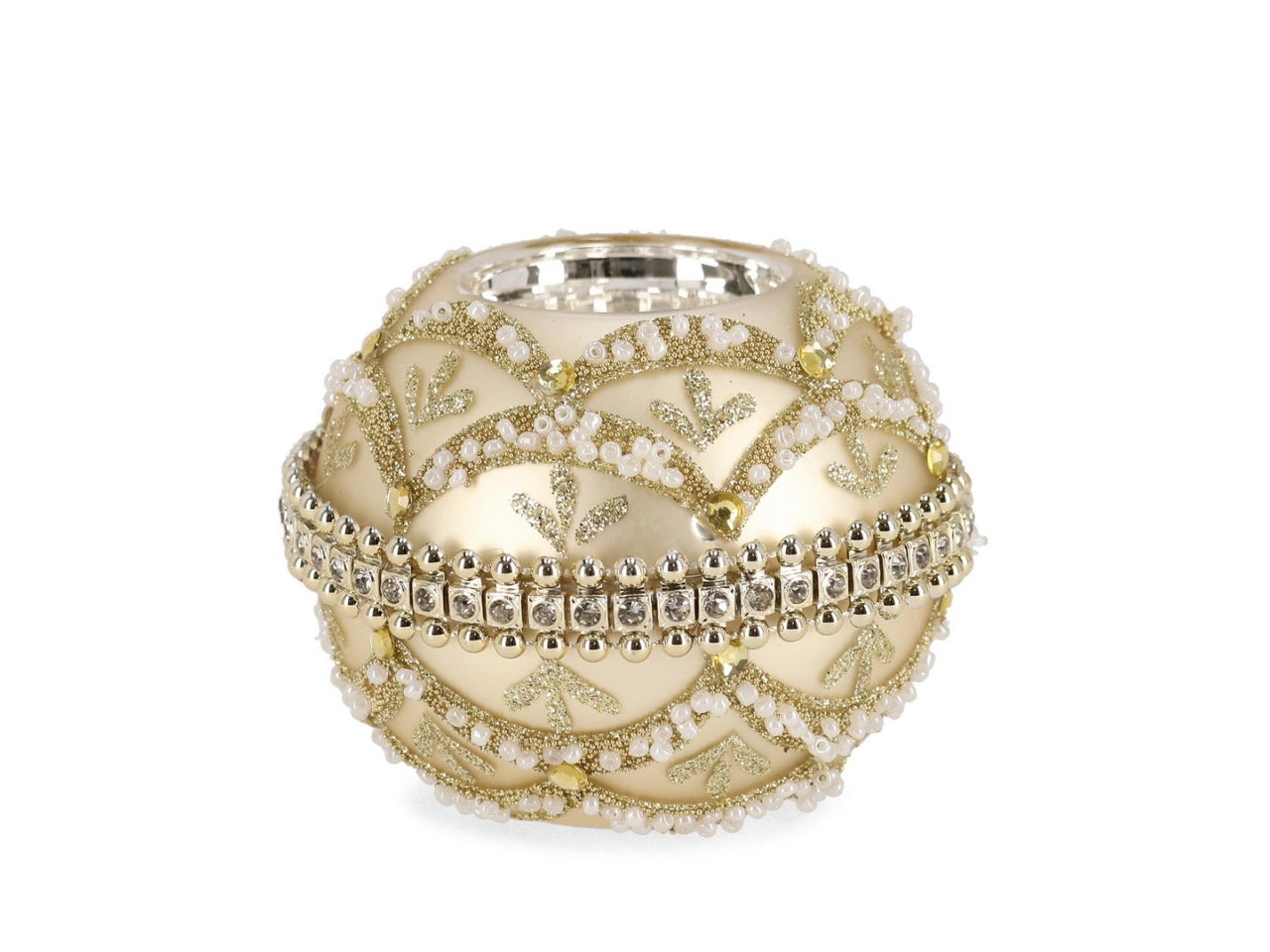 Portacandela in vetro 8cm beloved champagne