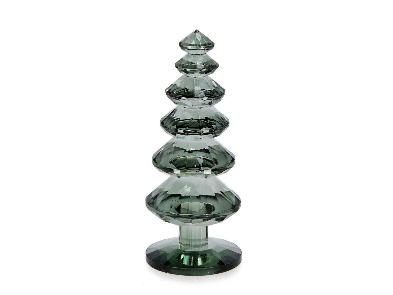 Albero pino in vetro 17cm eldrid verde
