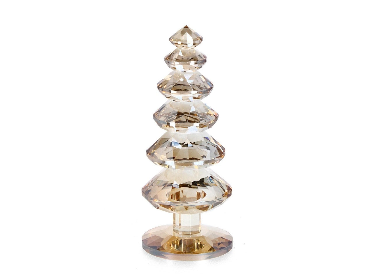 Albero pino in vetro 17cm eldrid ambra