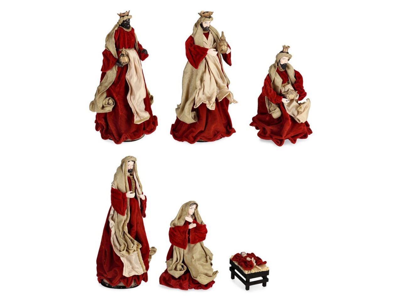 Nativita' 15cm 6 pezzi sublime rosso