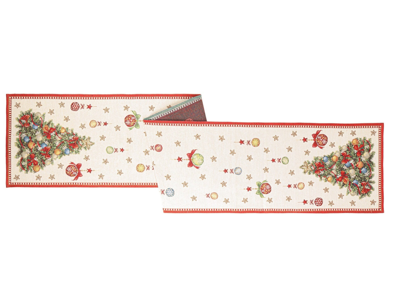 Runner 33x183cm mabel bianco con albero