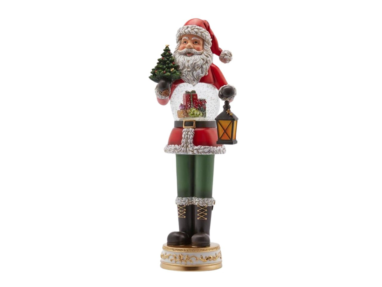 Babbo natale 50cm con ampolla ad acqua e led