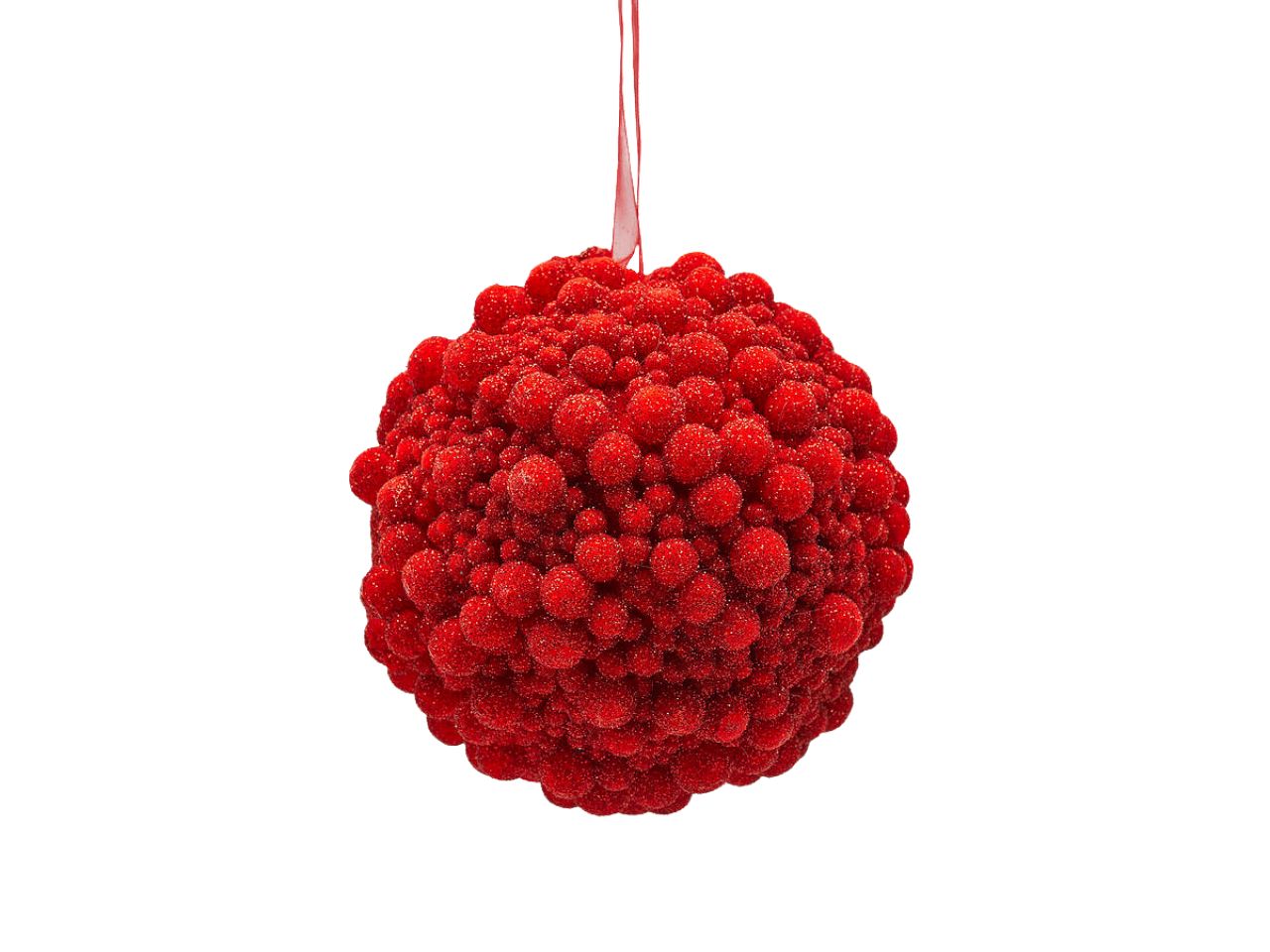 Palla 12cm bacche rossa