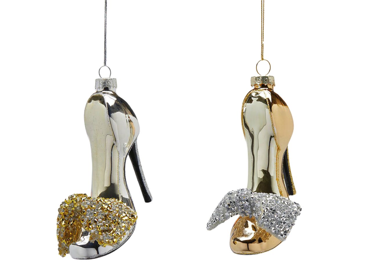 Appendino scarpa 10cm argento e oro assortiti