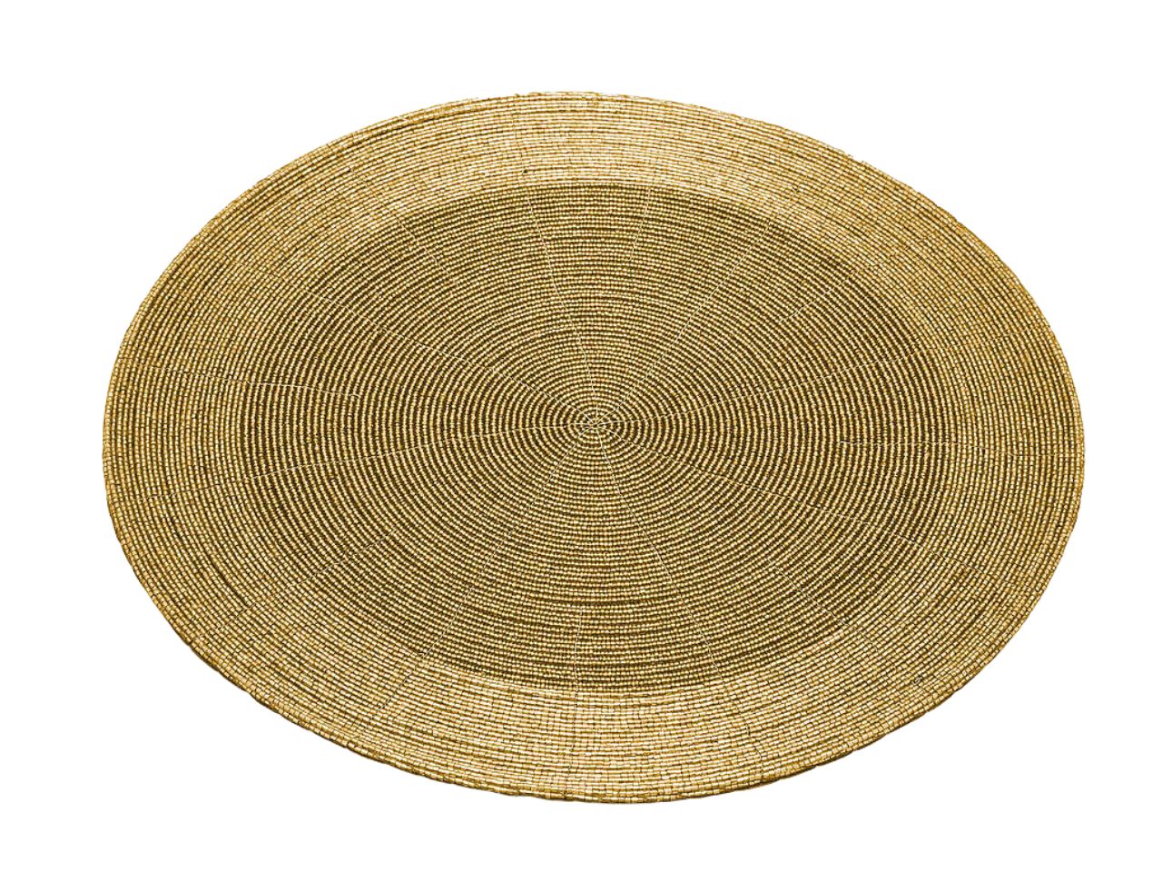 Sottopiatto 36cm perle rotondo oro