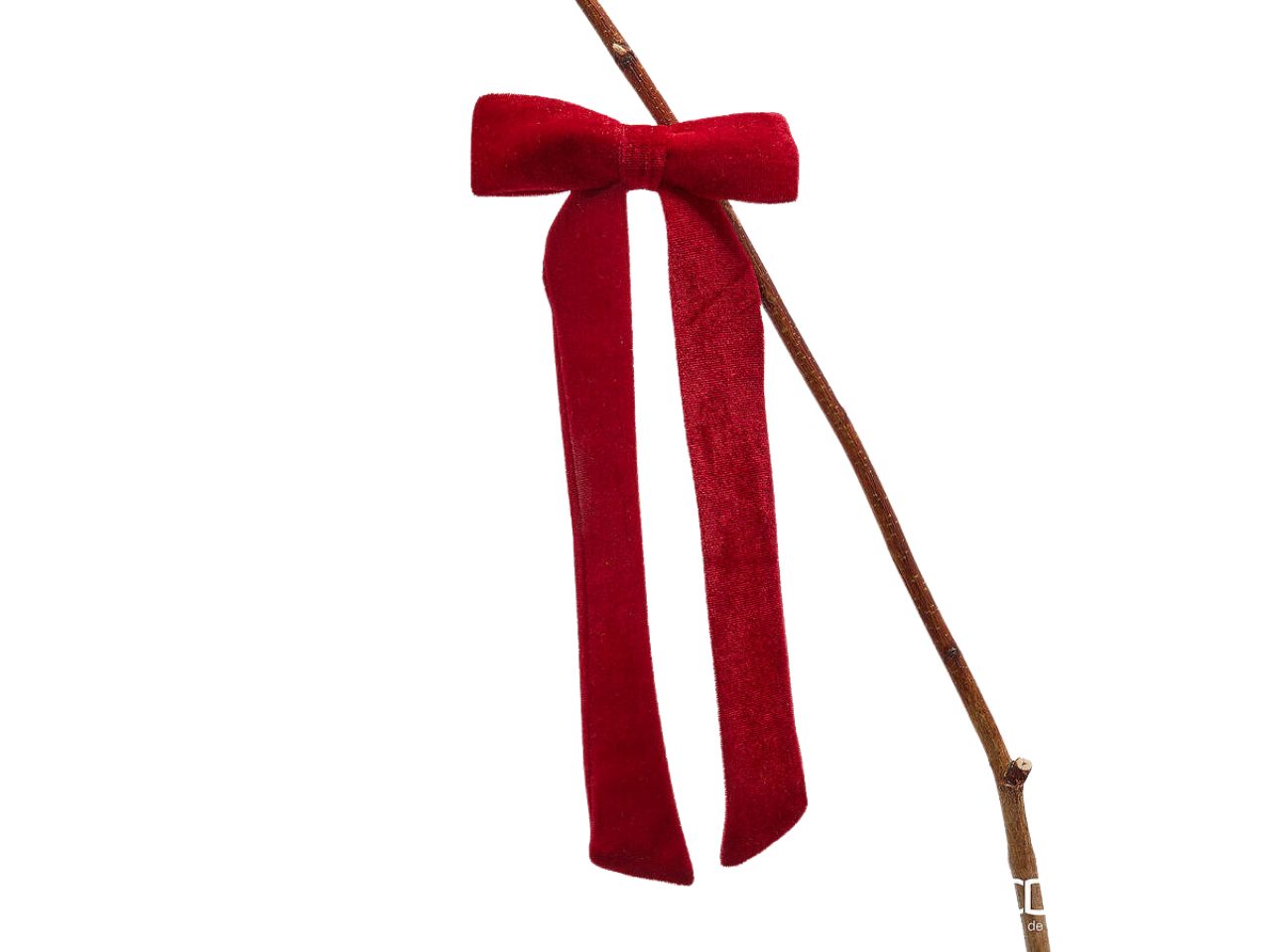 Fiocco velluto13xh.50cm con clip bordeaux