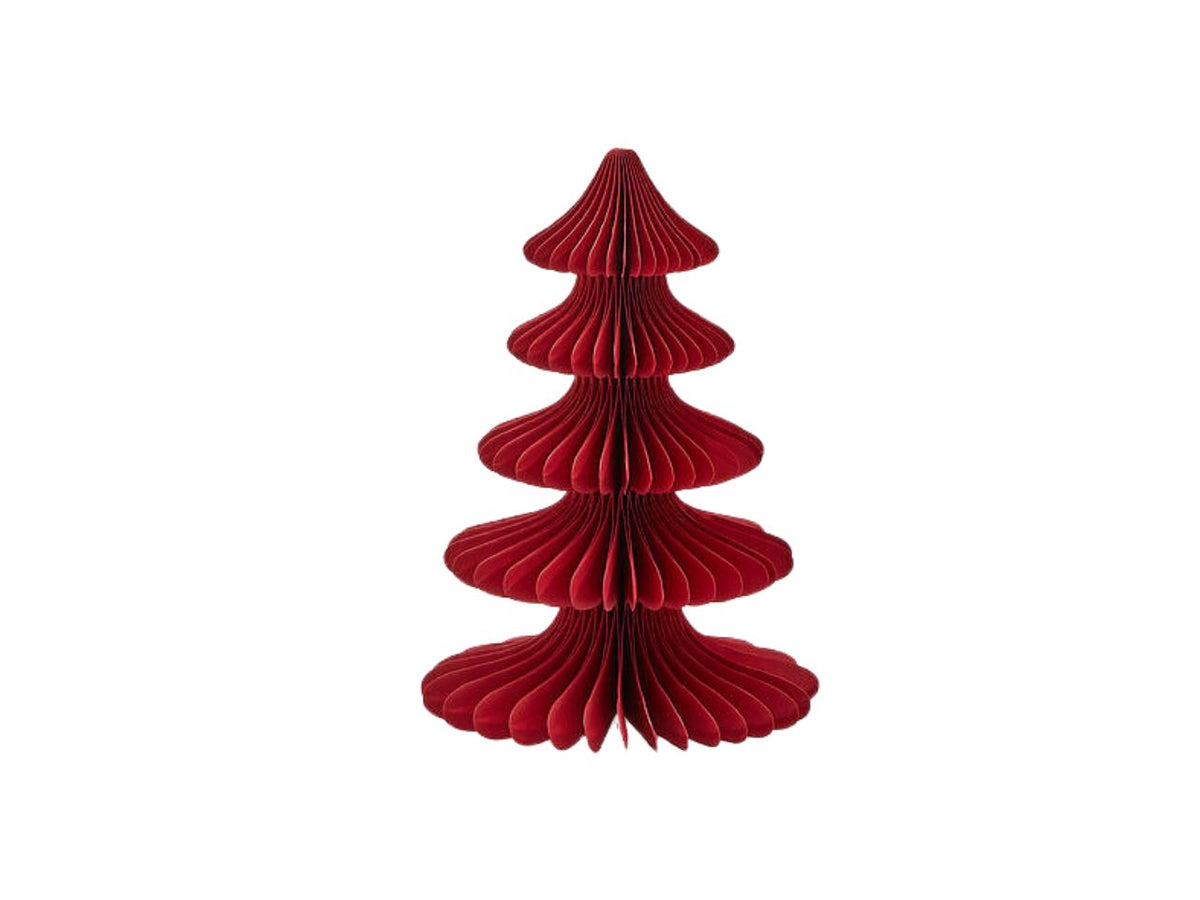 Albero pino origami 15xh.20cm rosso