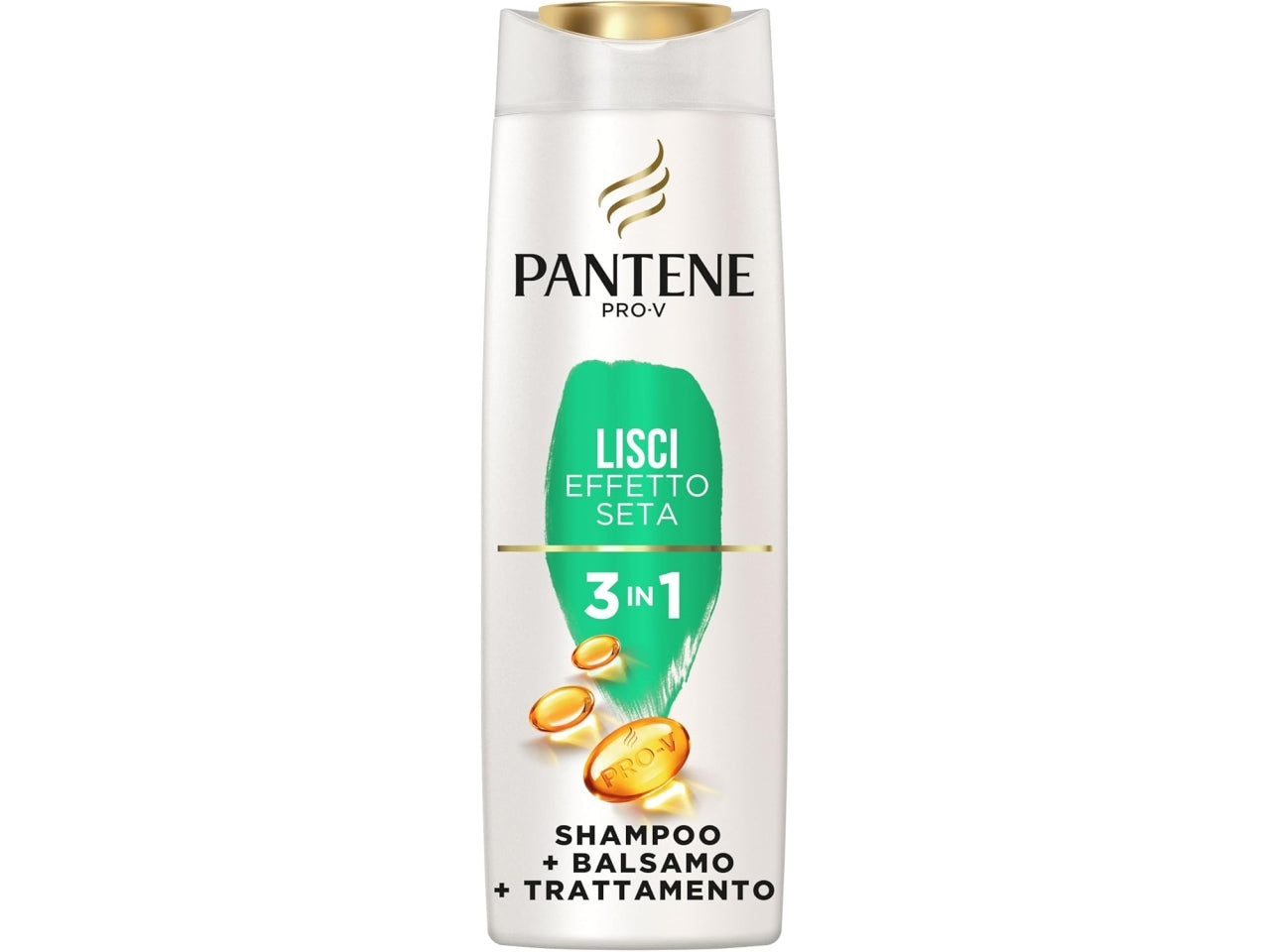 Pantene shampo 225ml 3 in 1 liscio effetto seta $