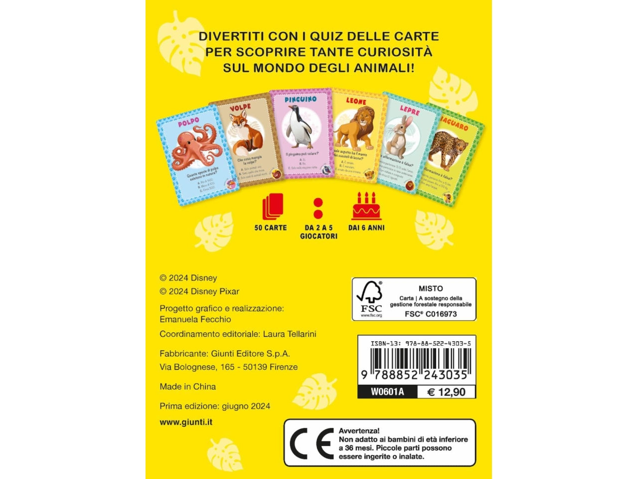 Le carte degli animali quiz in famiglia