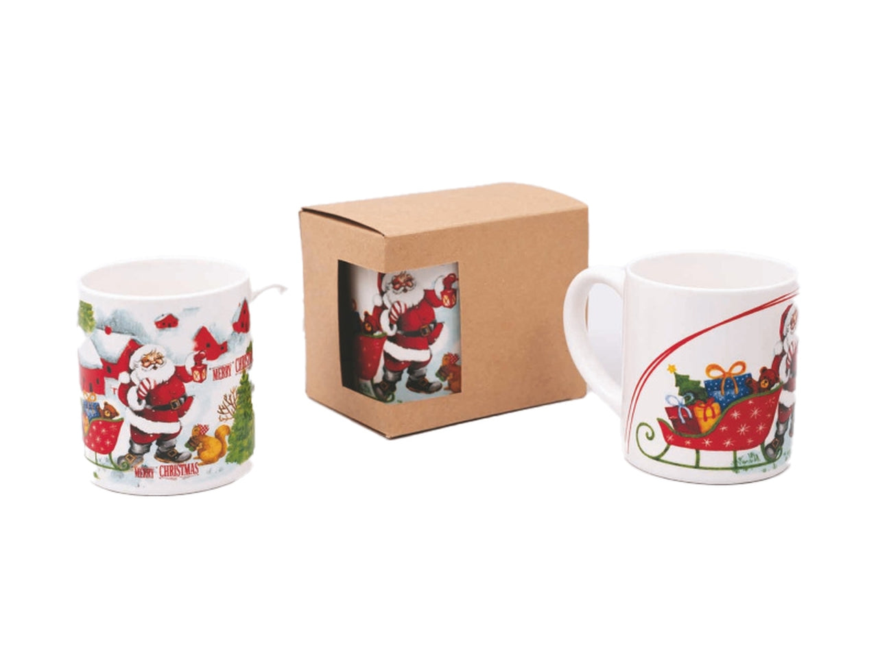 Tazza con babbo natale in ceramica 8,5cm 6 assortimenti