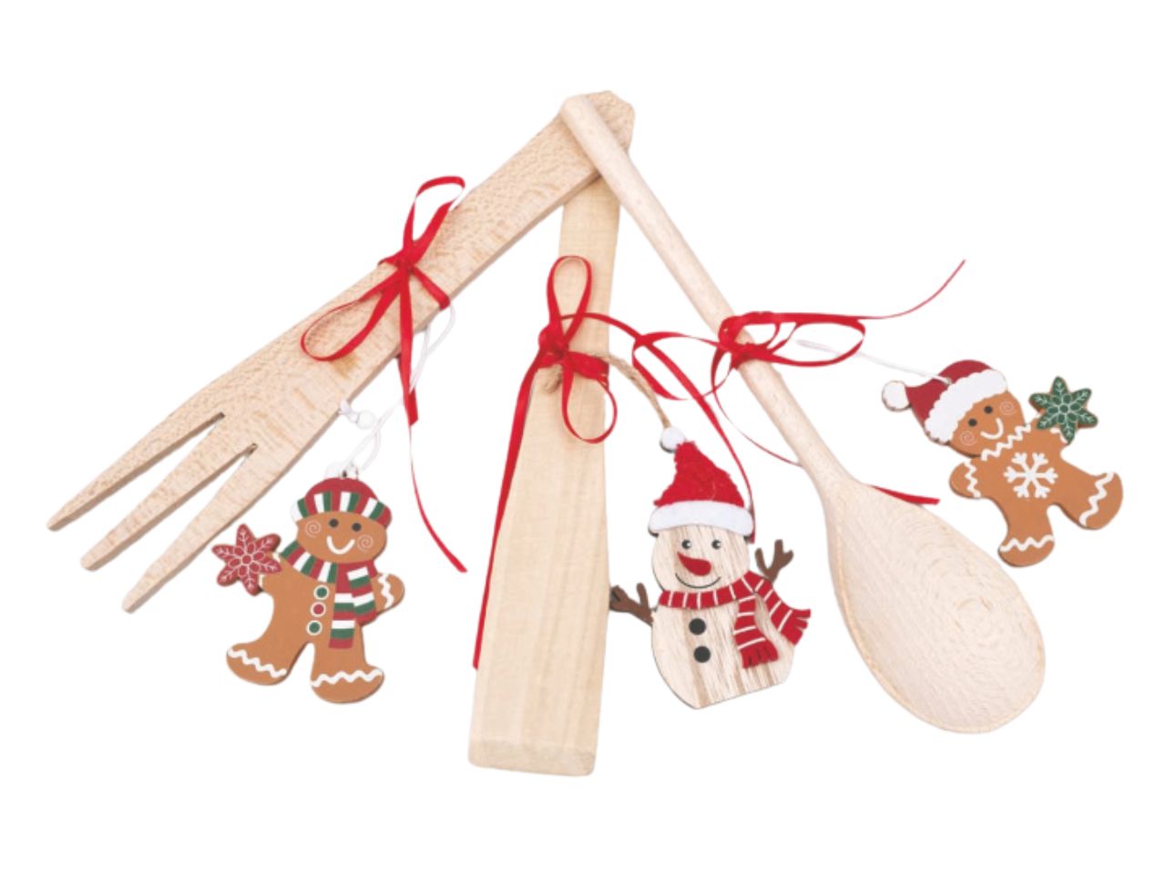 Utensile legno cucina 25cm con applicazione 3 modelli assortiti
