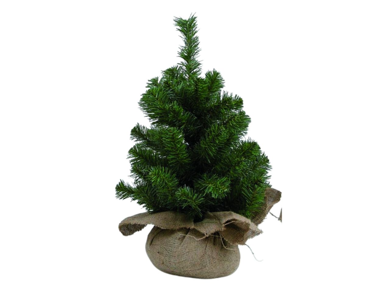 Albero 50cm verde con base juta