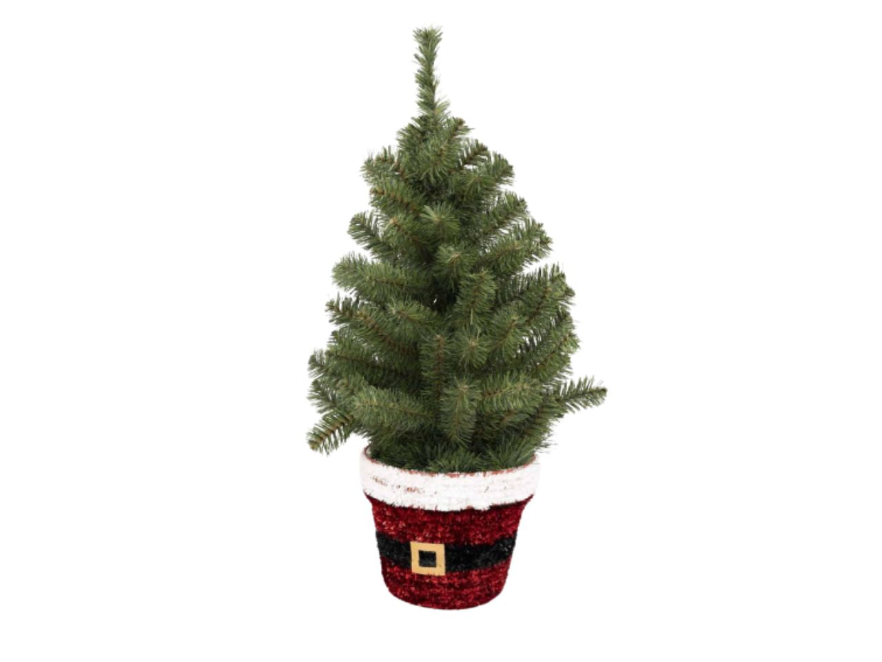 Albero 80cm verde con vaso rosso