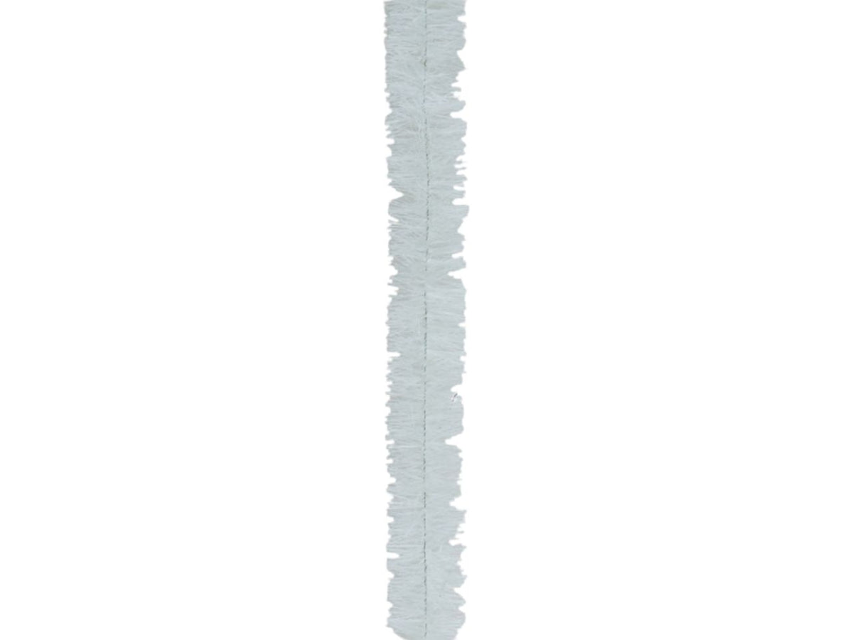 Filo decorativo natalizio 200cm diametro 6cm bianco