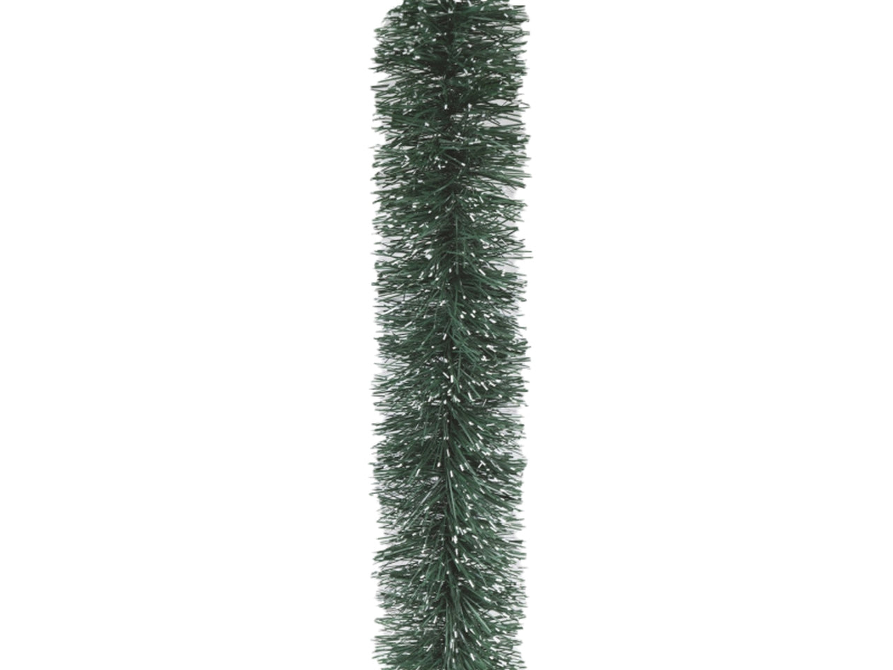 Filo decorativo 270cm diametro 12cm verde con punte bianche