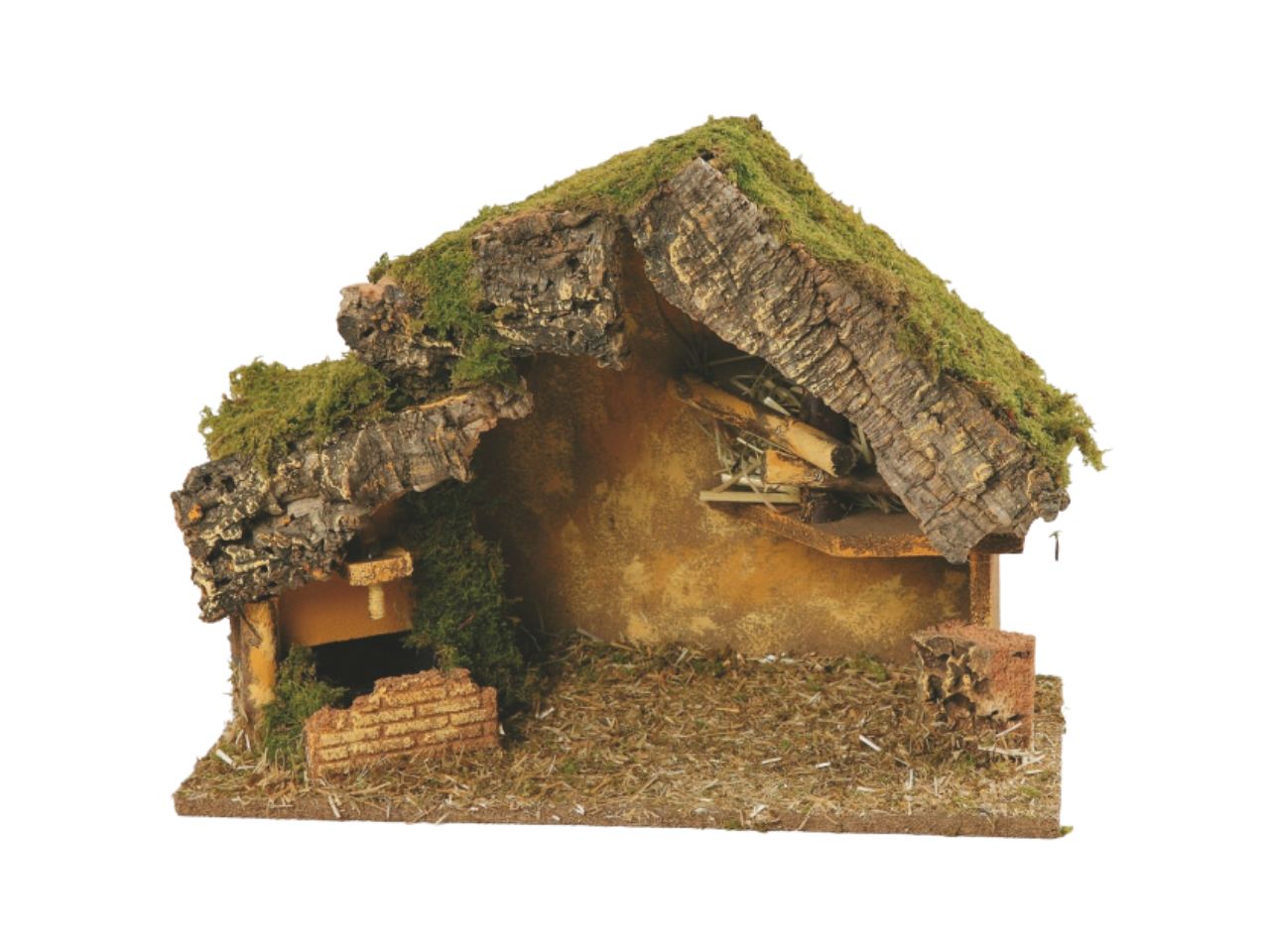 Capanna vuota 35x16x24cm con finta fontana