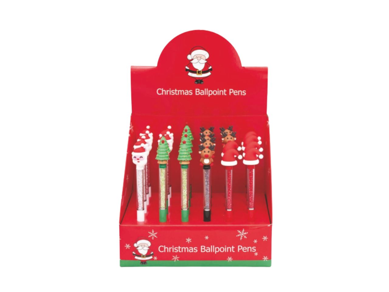 Penna natalizia 16cm con corallini in modelli assortiti