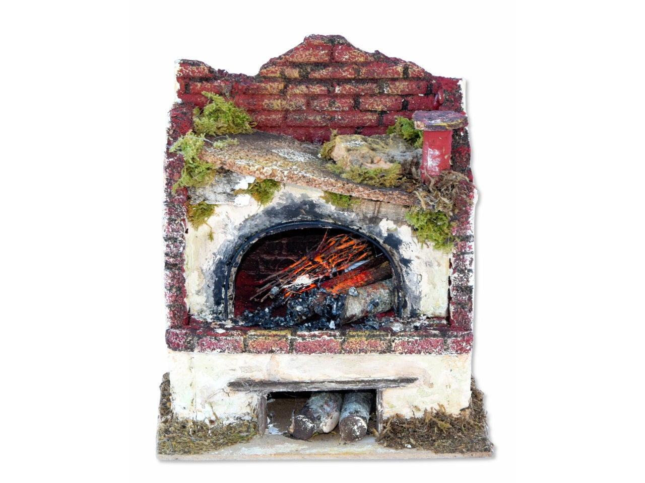 Ambientazione forno con effetto fiamma 15x10x17cm