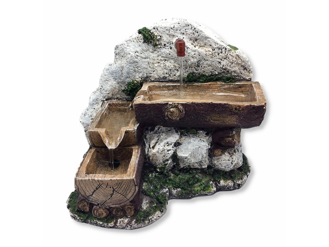 Ambientazione fontana in resina con pompa 20x15x17cm
