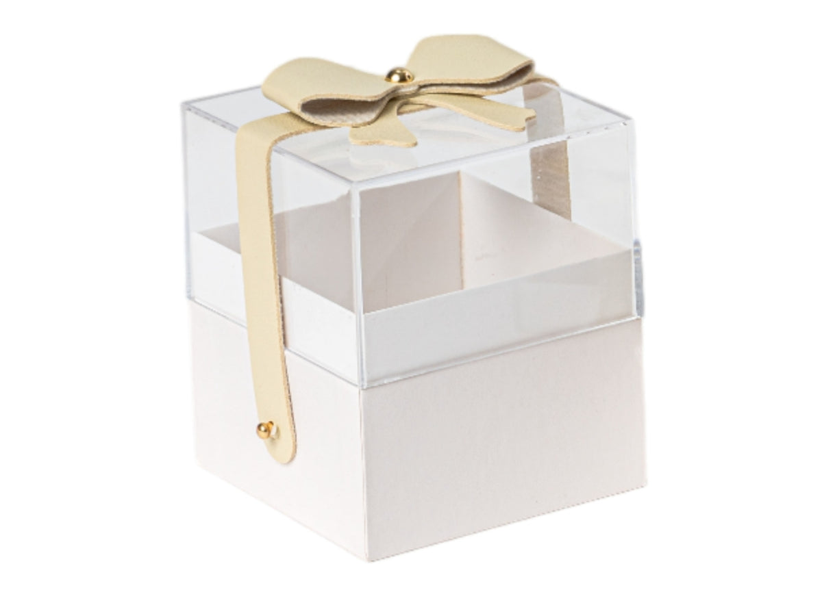 Scatola plexiglass 9,5x9,5xh.11cm bianca