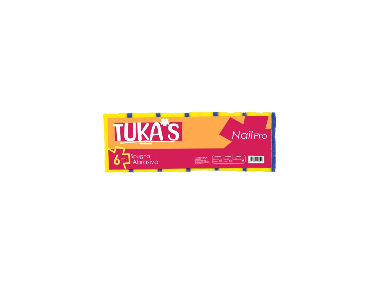 Spugna abrasiva tuka's nailpro set da 6 spugne