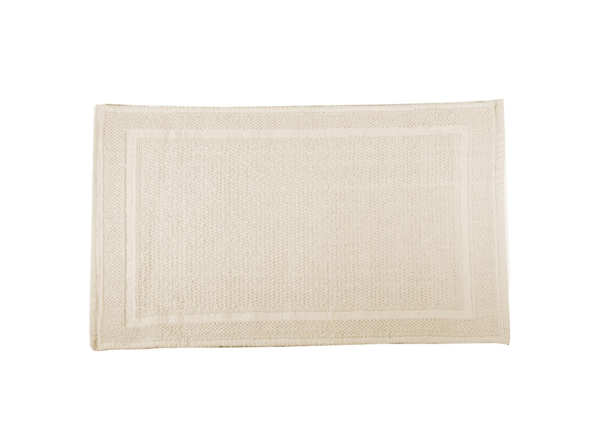 Tappetino bagno 100% cotone vincent beige antiscivolo 50x80x2cmcm