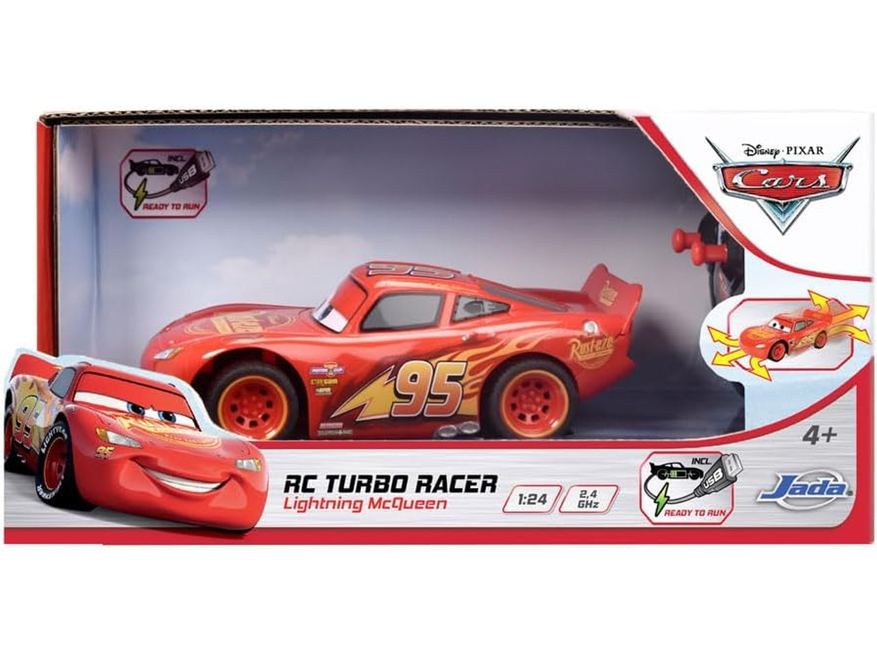 Cars Saetta Mc Queen 1:24 turbo con radiocomando