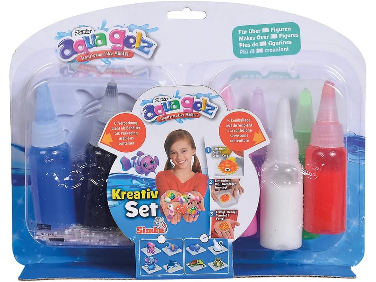 Aqua gelz creative set 7tub.30ml e 4stampi