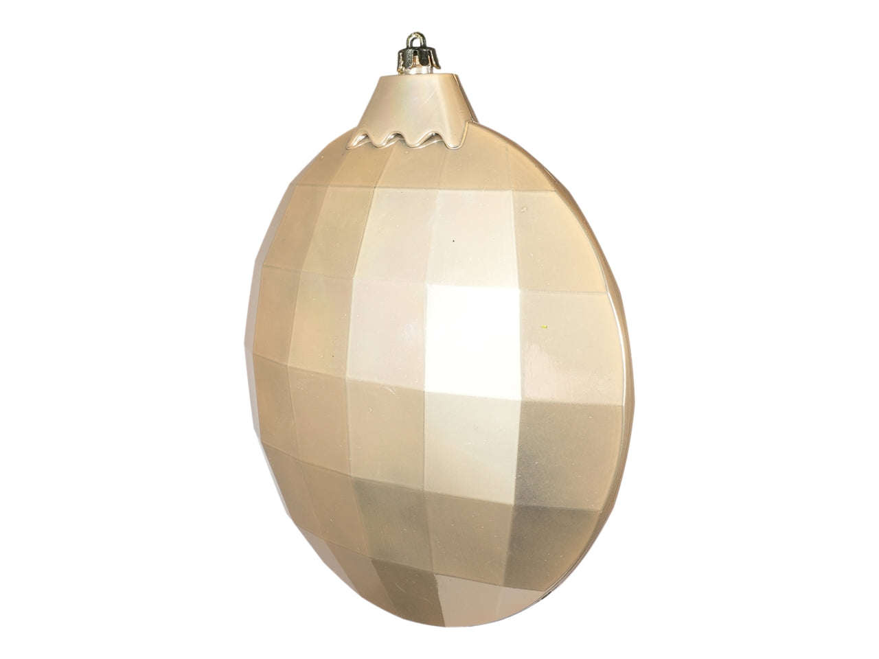 Palla piatta in plastica 19,5x6,5x22cm disco champagne