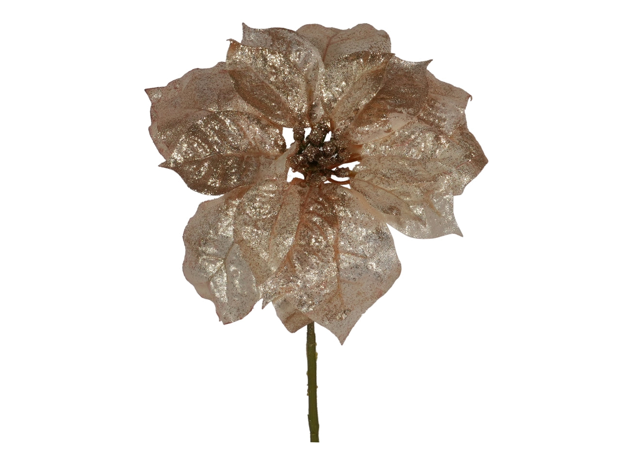 Pick stella di natale 32cm crema