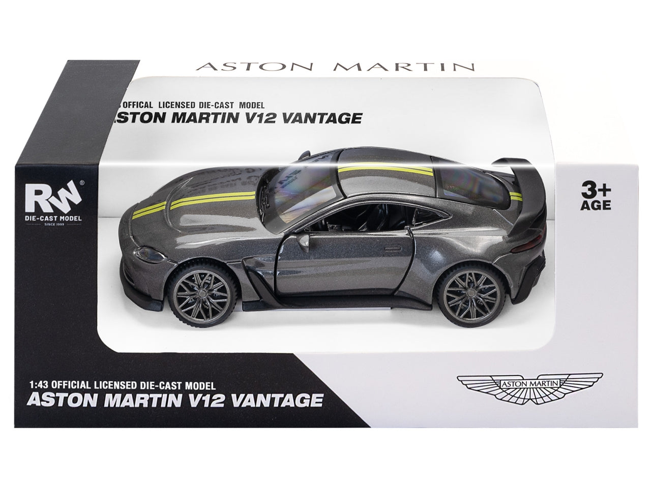 Die cast aston m.vantage grey/y 1:43