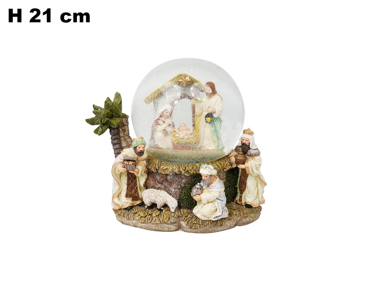 Ampolla con nativita' luci e suoni 21cm