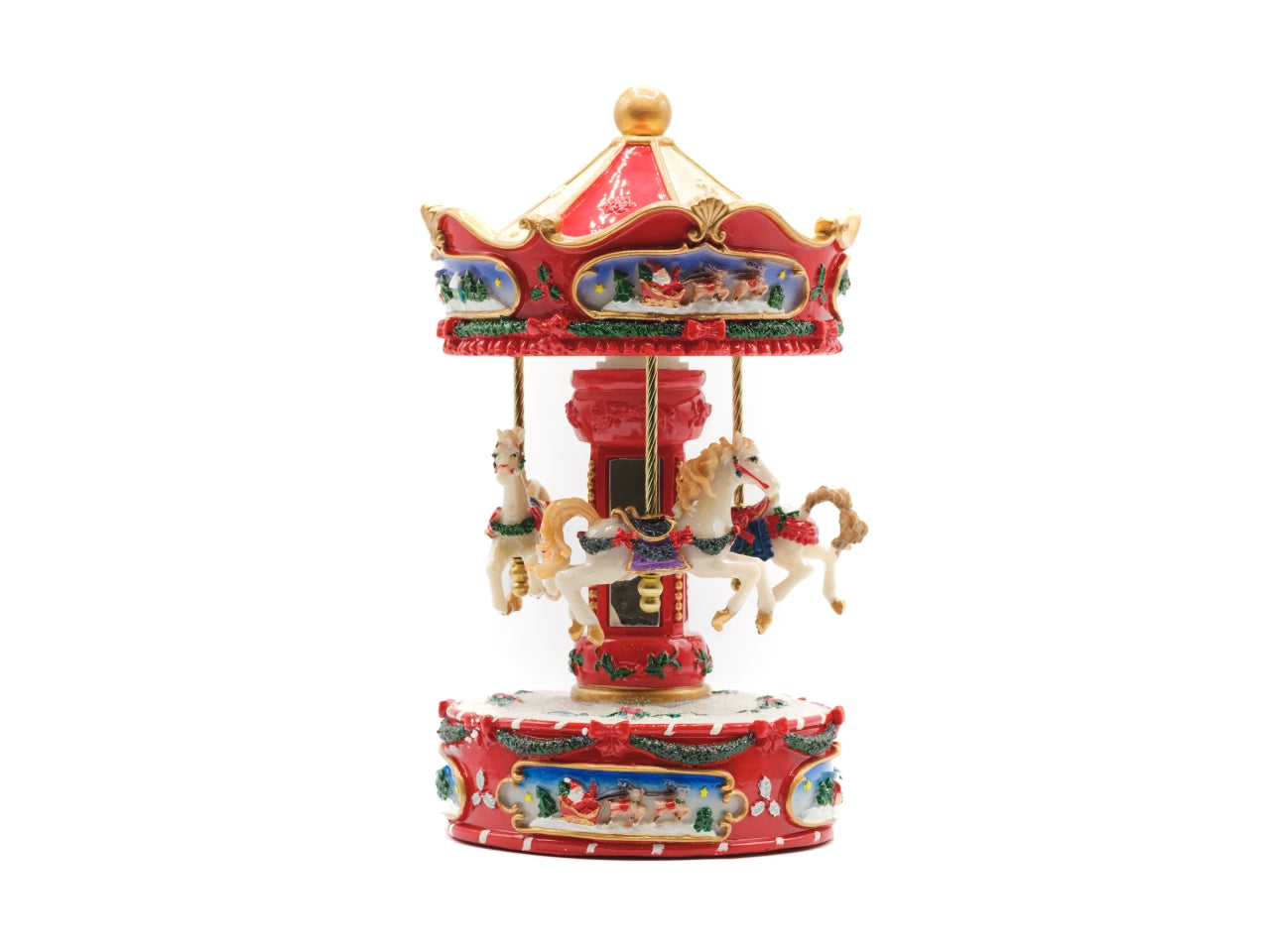 Giostrina cavalli musicale 14x25cm