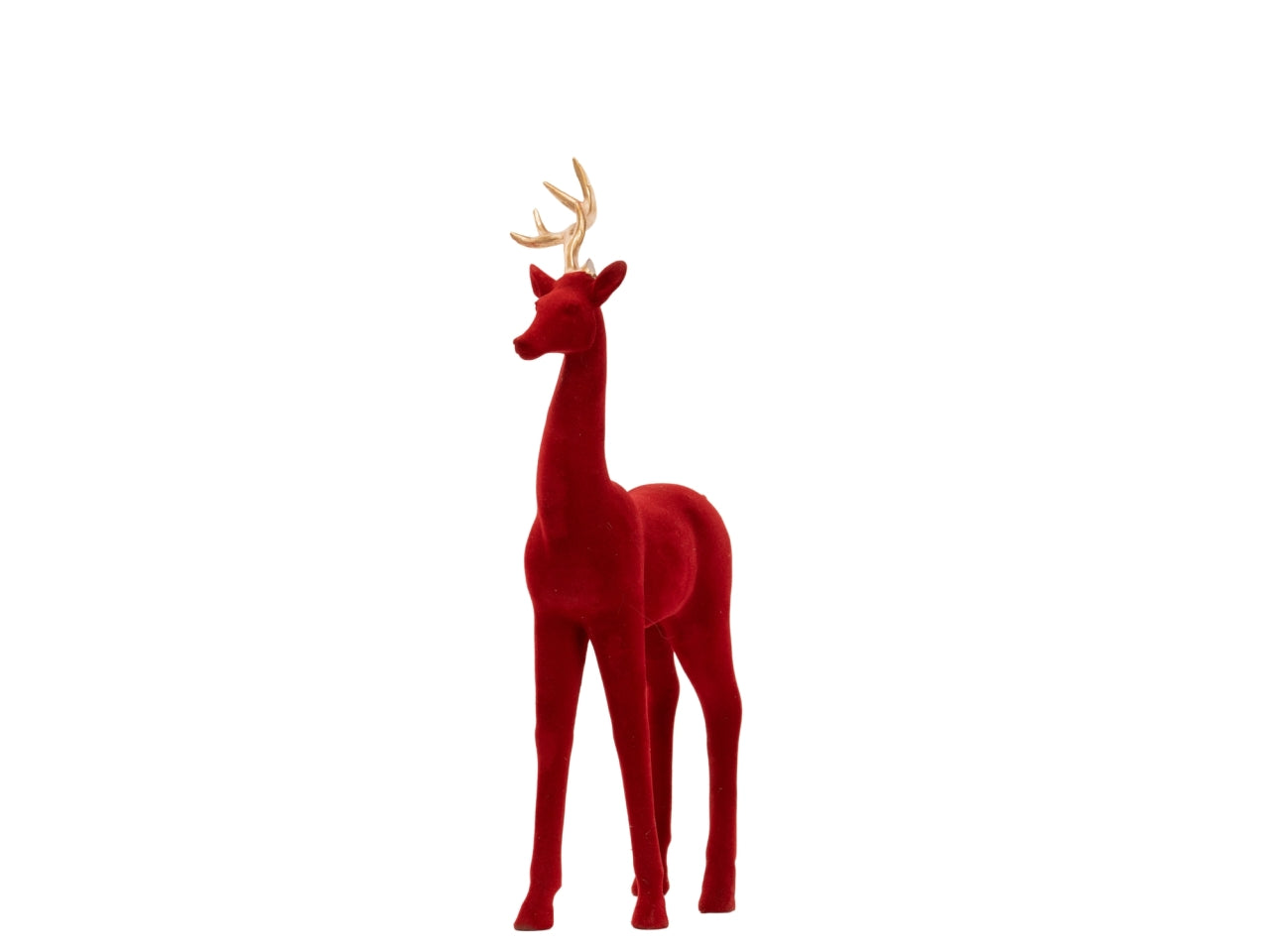 Renna in velluto rosso 25x46cm
