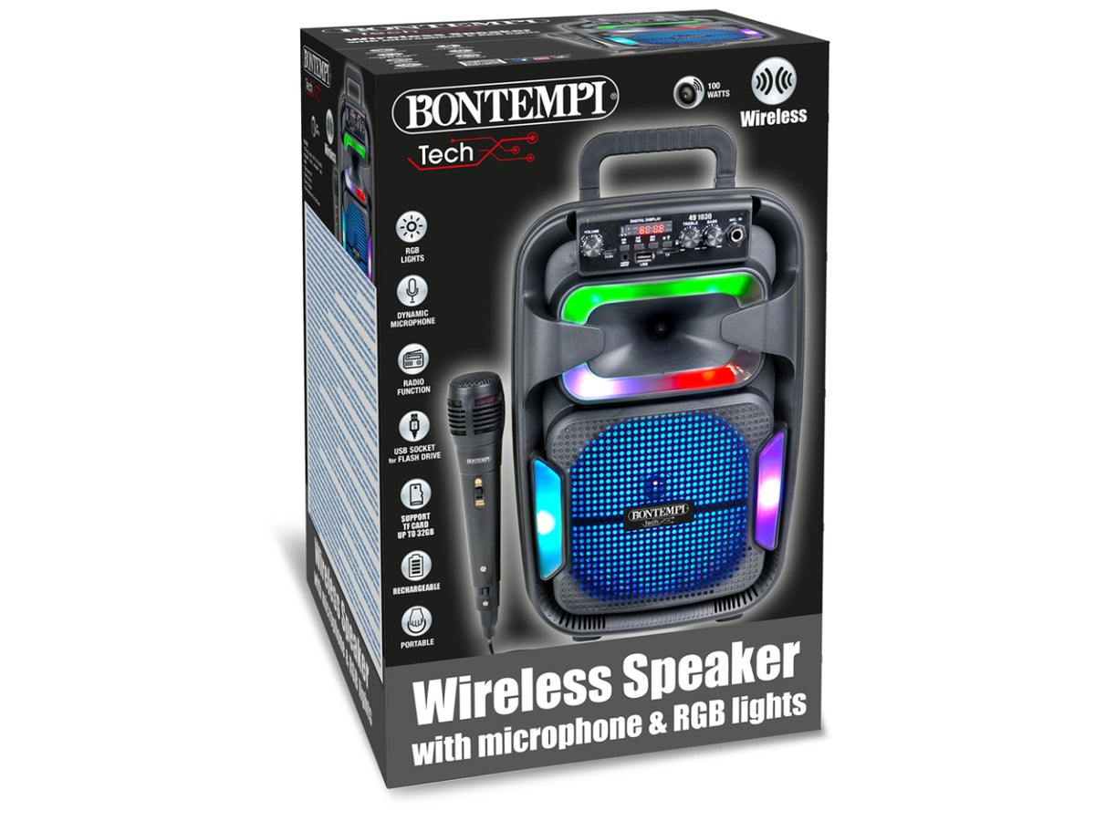 Cassa wireless con microfono dinamico