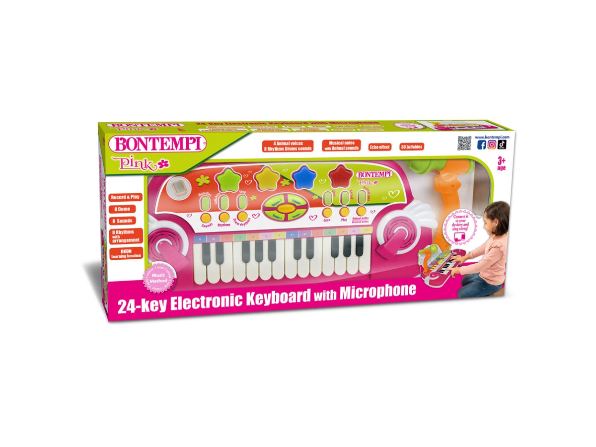 Tastiera elettronica 24 tasti con microfono