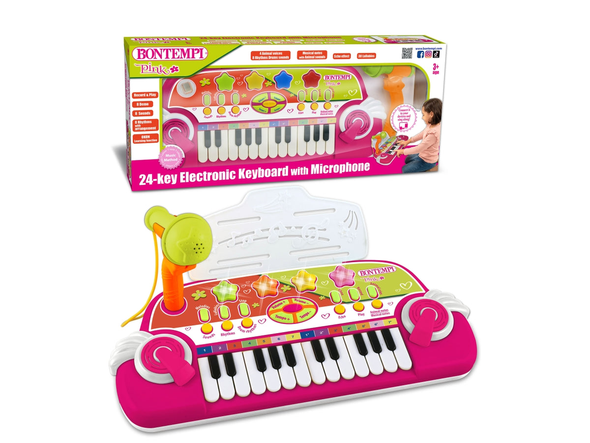 Tastiera elettronica 24 tasti con microfono