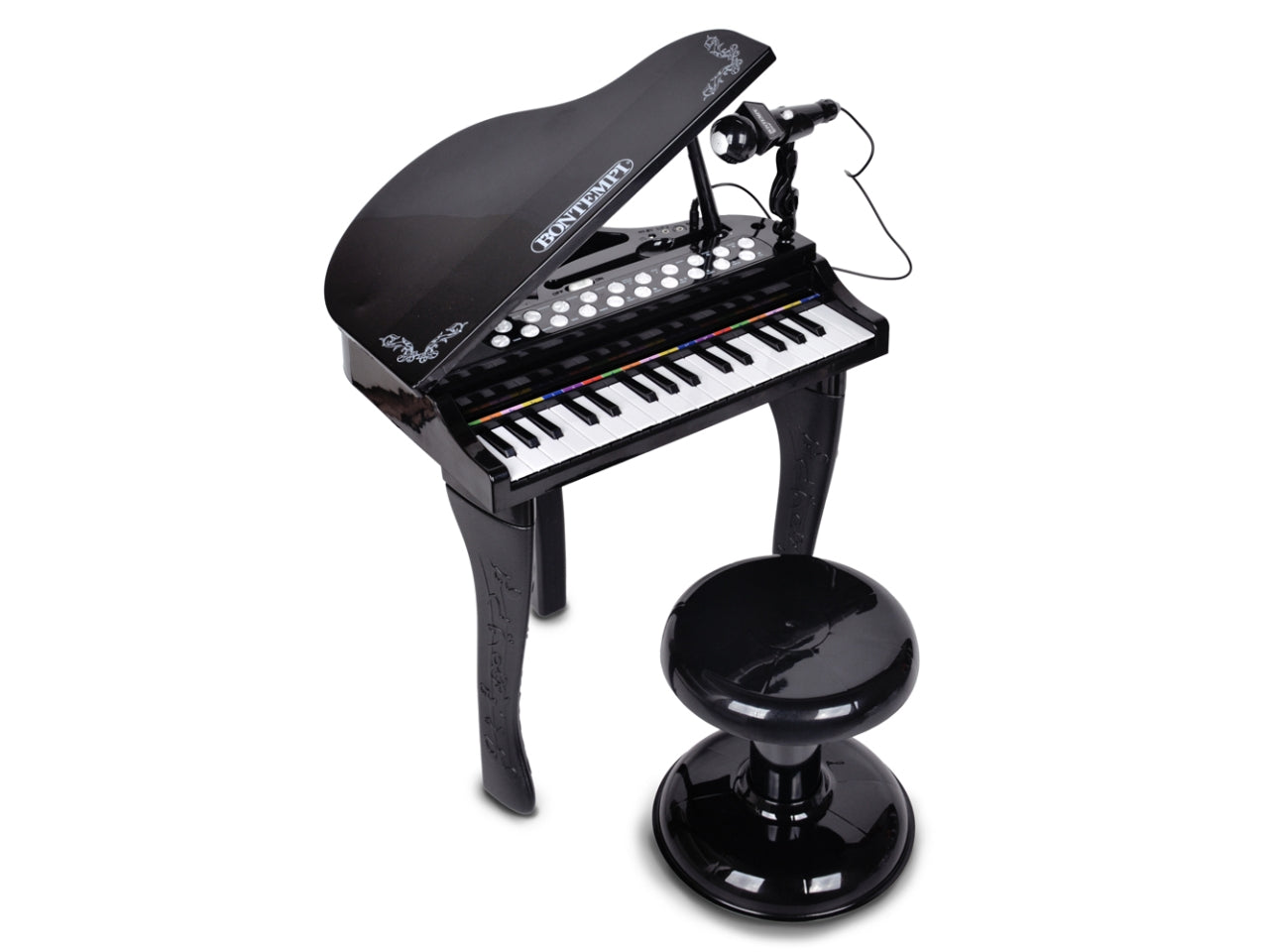 Pianoforte elettronico a 32 tasti con sgabello e microfono