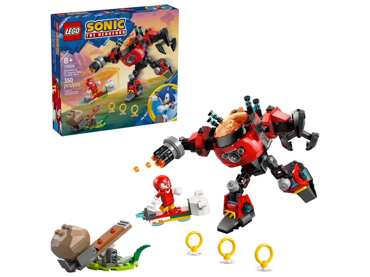 LEGO Knuckles vs. il Mech Egg Crusher del Dr. Eggman