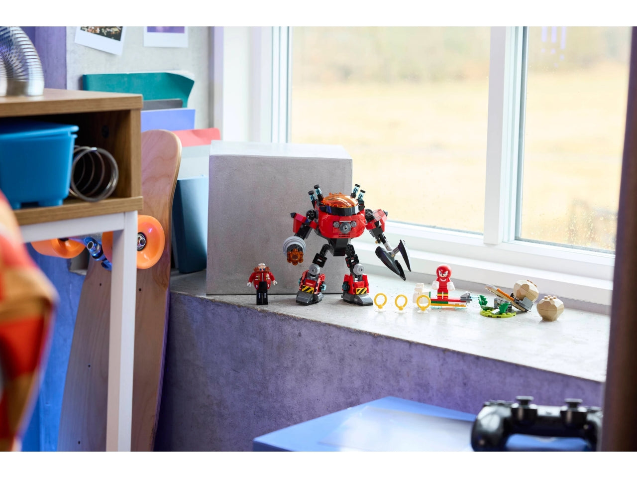 LEGO Knuckles vs. il Mech Egg Crusher del Dr. Eggman