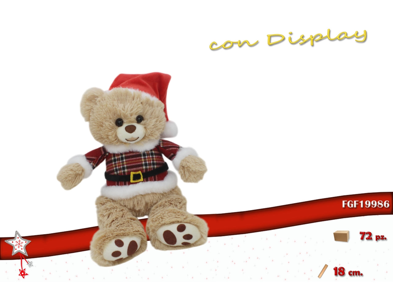 Orso peluche 18cm con vestito