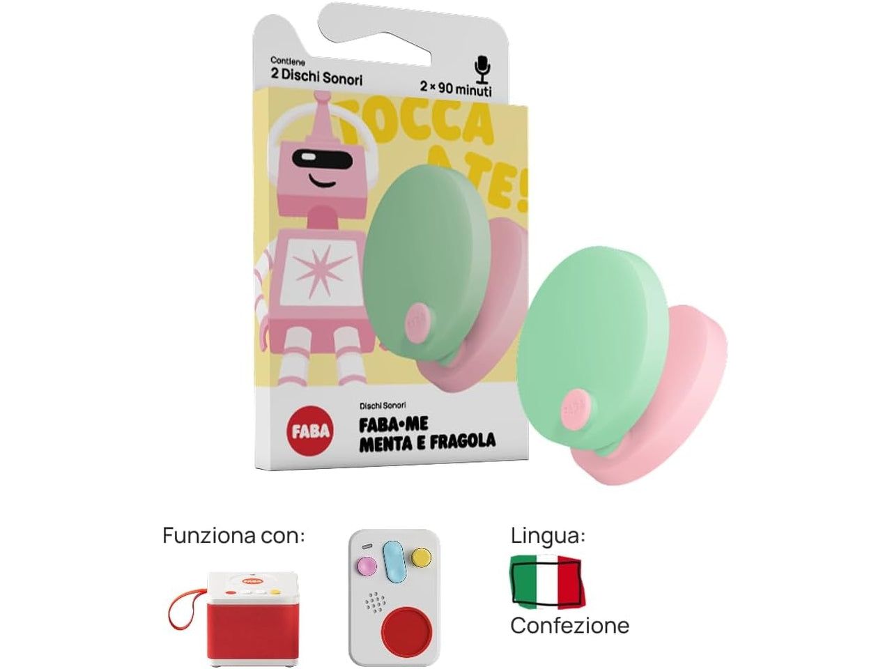 Disco sonoro fabame menta e fragola