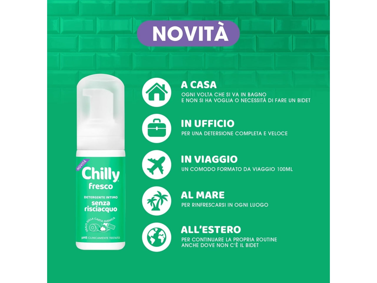 Chilly intimo senza risciacquo 100ml fresco $