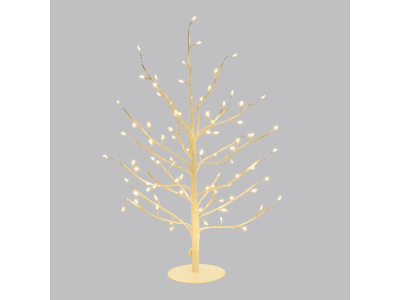 Albero tiglio 45cm ramo bianco diametro 30cm con 108microled bianco caldo e giochi di luce automatico flashled diamond per uso interno/esterno IP44