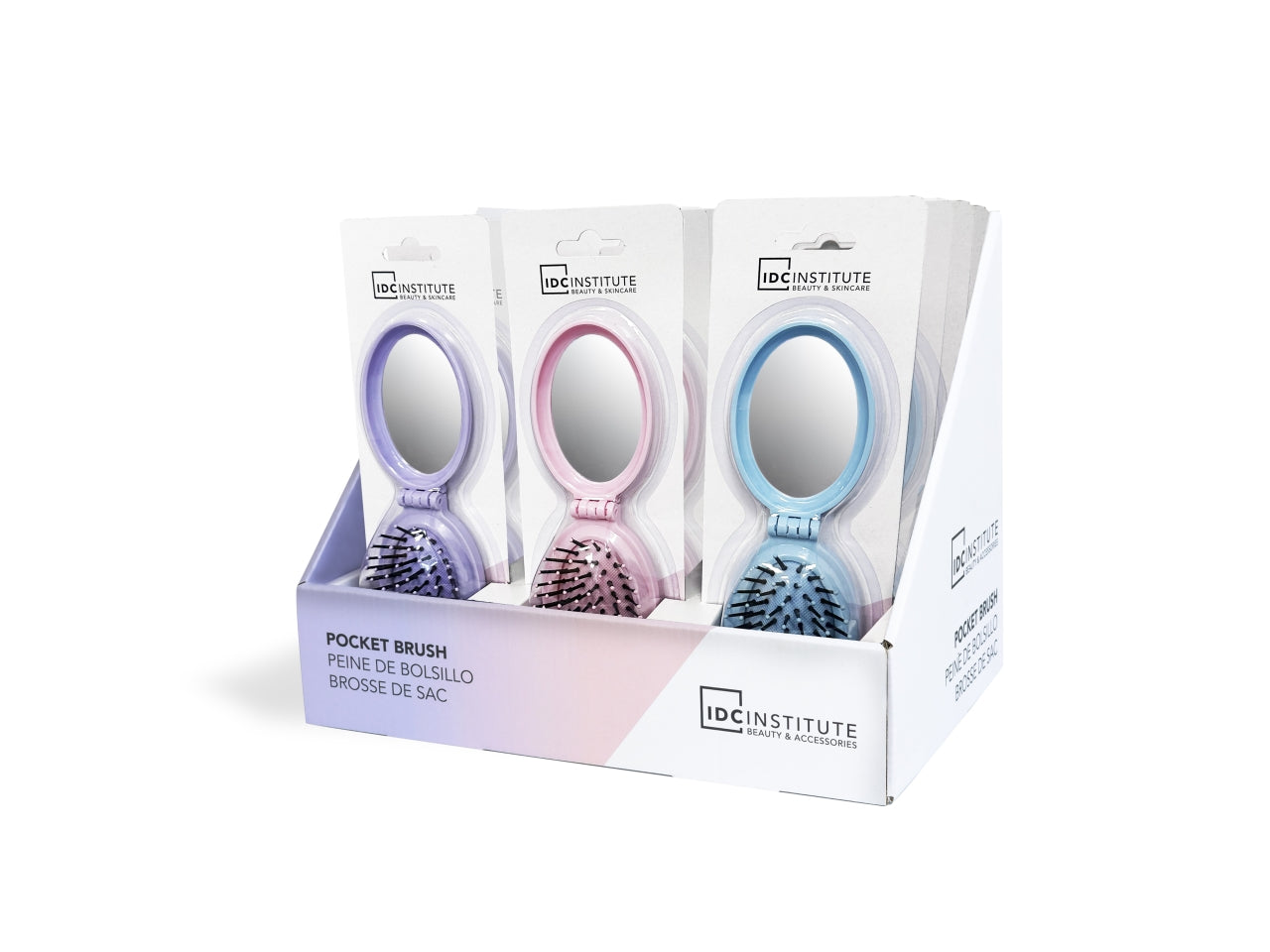 Idc Institute pocket specchio con spazzola