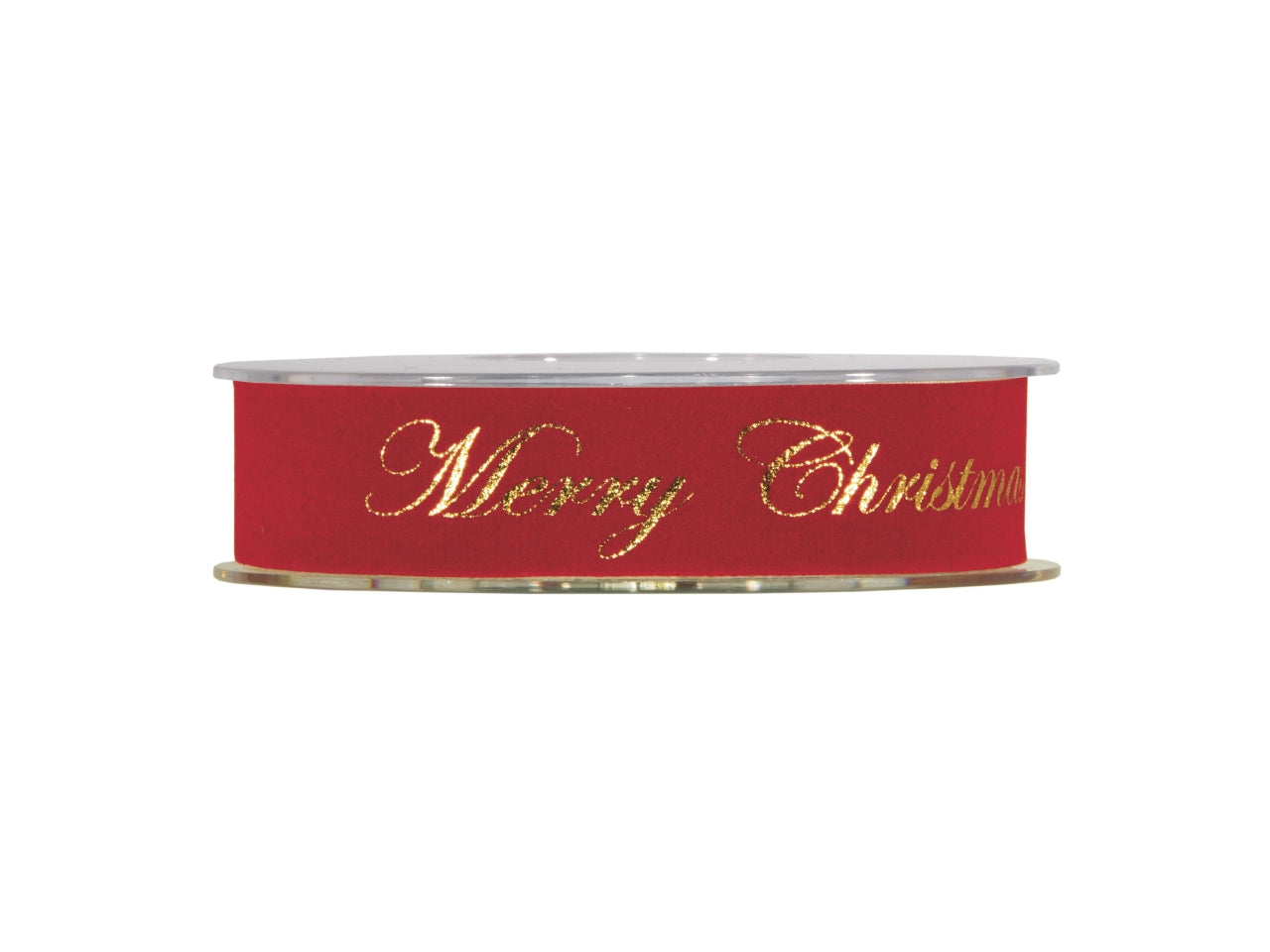 Nastro merry christmas 2,5cmx10mt rosso